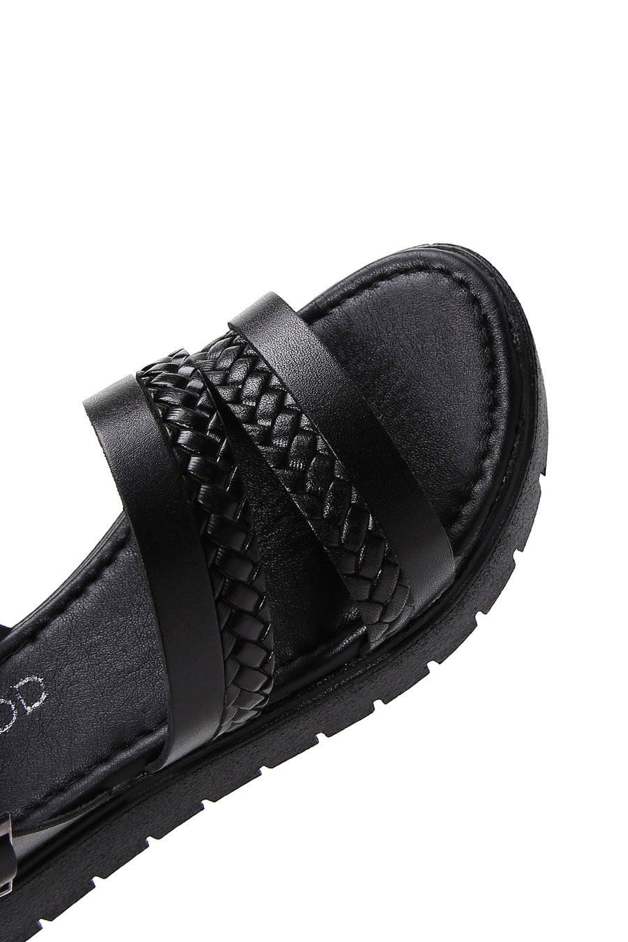 Women's Black Leather Bodrum Sandals