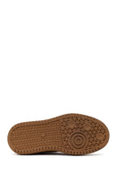 Woman Tan Lace-Up Thick-Soled Suede Leather Sneaker | Derimod