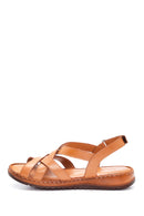 Kadın Taba Deri Comfort Sandalet | Derimod