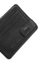 Men's Black Leather Card Holder | Derimod