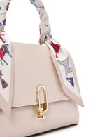 Women's Cream Long Strap Handbag with Accessory Detail | Derimod