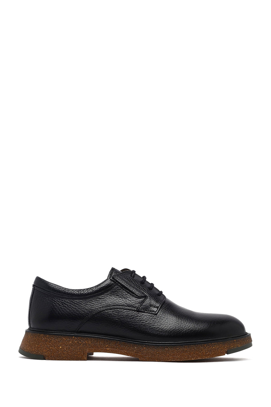 Male Black Lace-up Leather Casual Shoes WM770002DF | Derimod