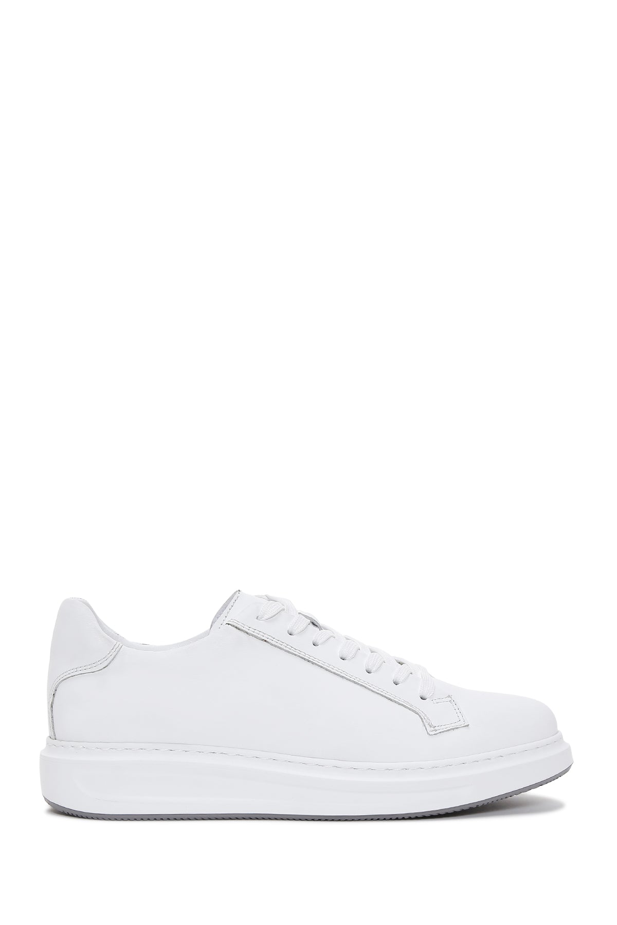 Men's White Leather Thick Soled Sneaker 23SFD610118 | Derimod