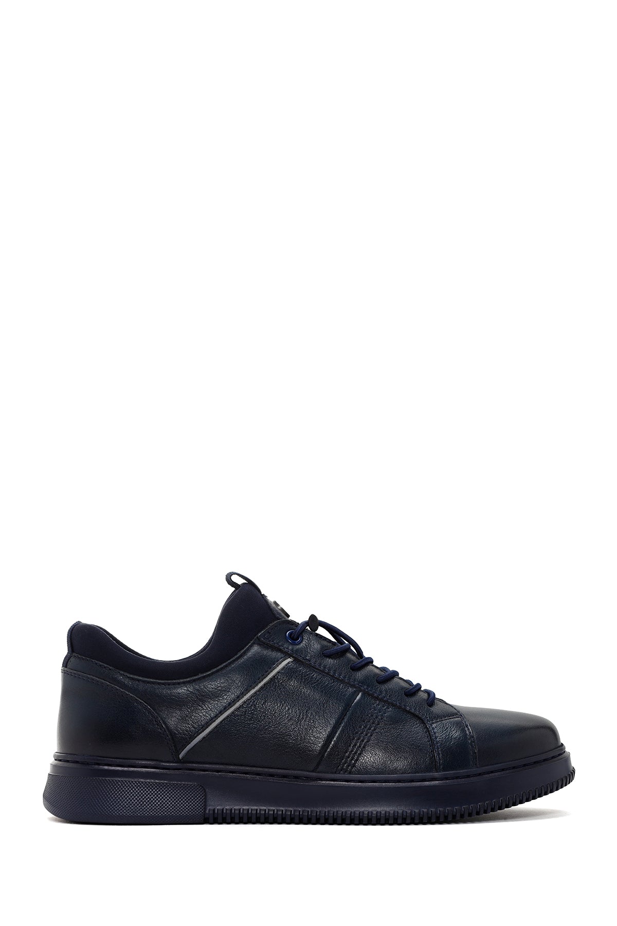 Men's Navy Blue Lace-Up Leather Sneaker 24SFD676118 | Derimod