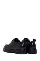 Male Black Lace-Up Thick-Soled Leather Casual Shoes | Derimod
