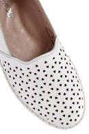 Women's White Leather Comfort Loafer | Derimod