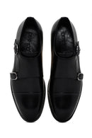 Men's Black Leather Monk Shoes | Derimod