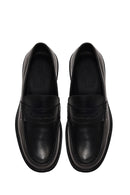 Male Black Leather Casual Loafer | Derimod