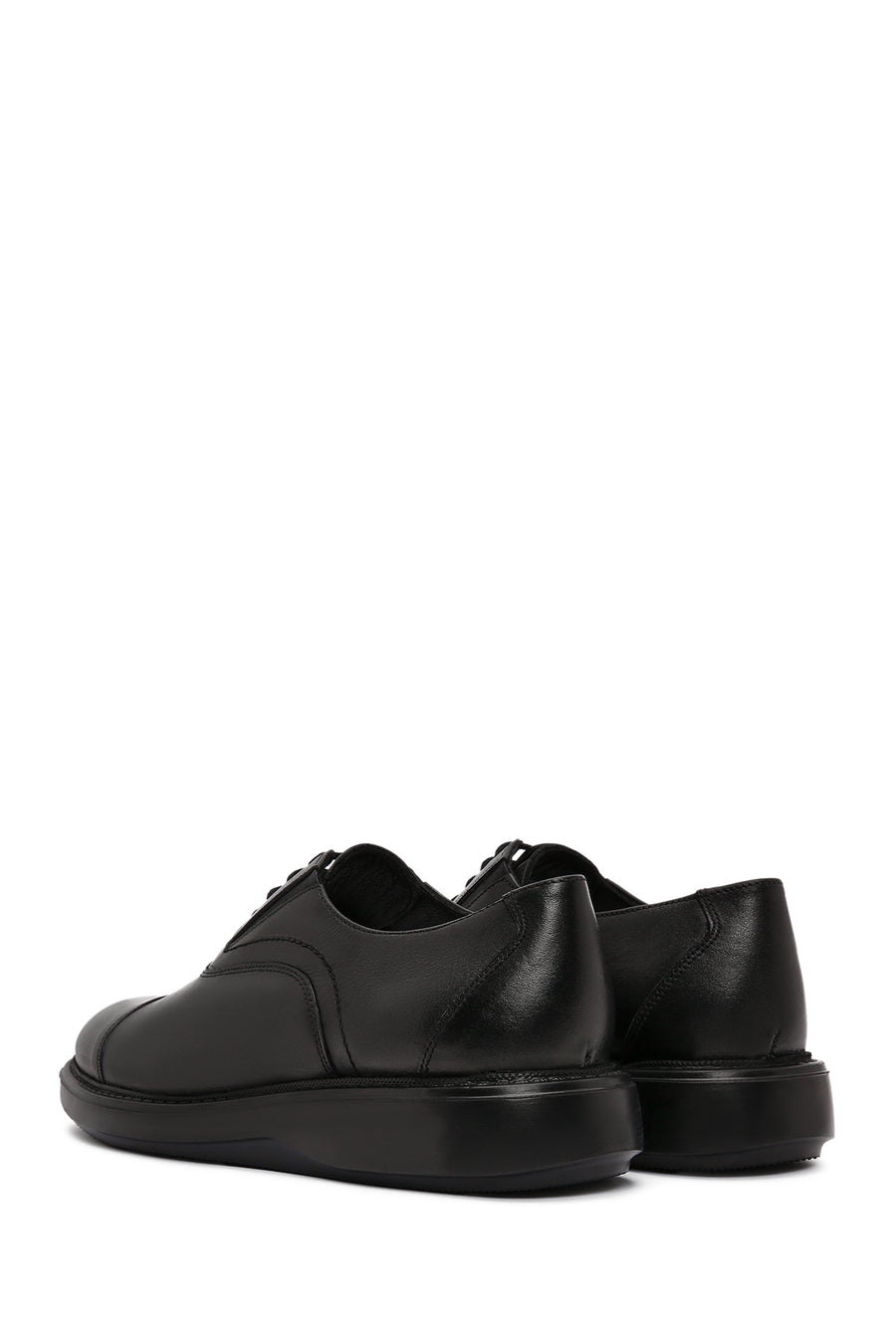 Men's Black Lace-up Leather Casual Shoes