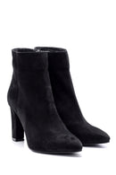 Women's Suede Leather Heeled Boots | Derimod