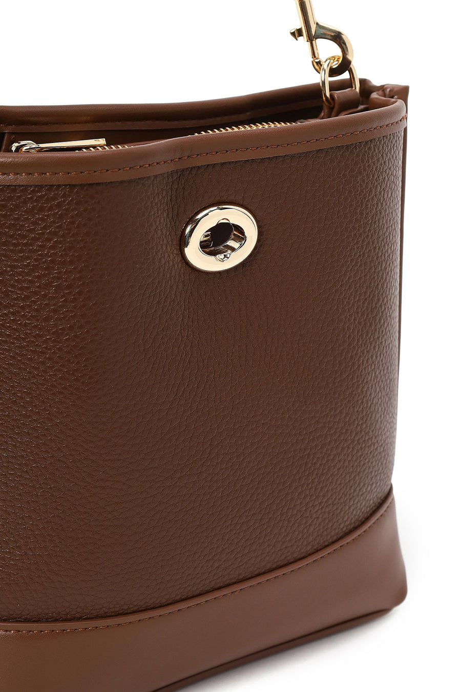 Woman Brown Long-Strap Shoulder Bag