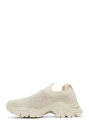 Women's Beige Stone Thick Soled Sneaker | Derimod