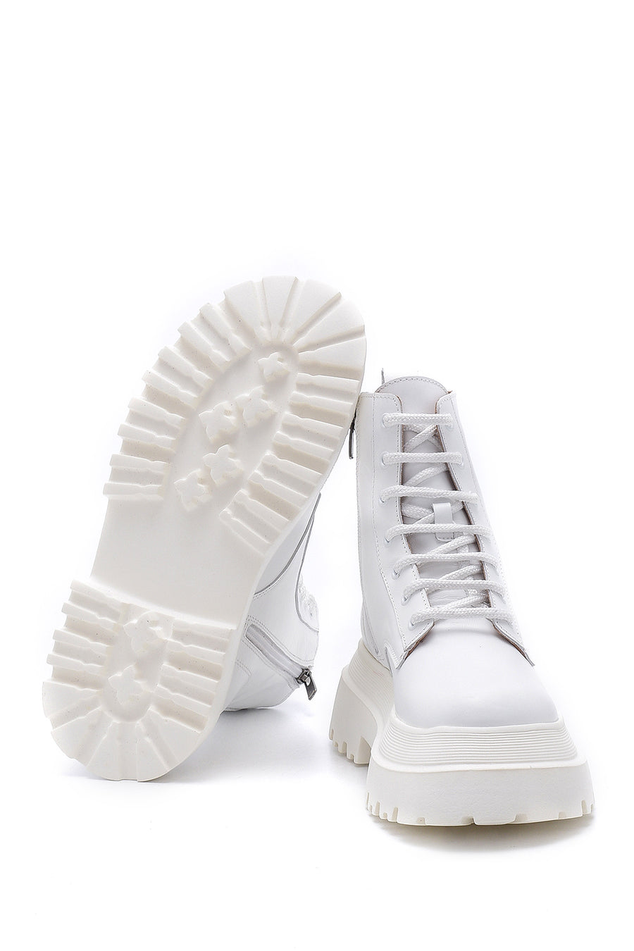 Women's Leather High-Sole Boots