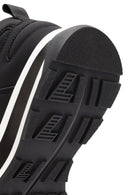 Men's Black Thick-Soled Fabric Sneakers | Derimod