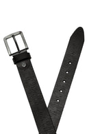 Men's Black Leather Belt | Derimod