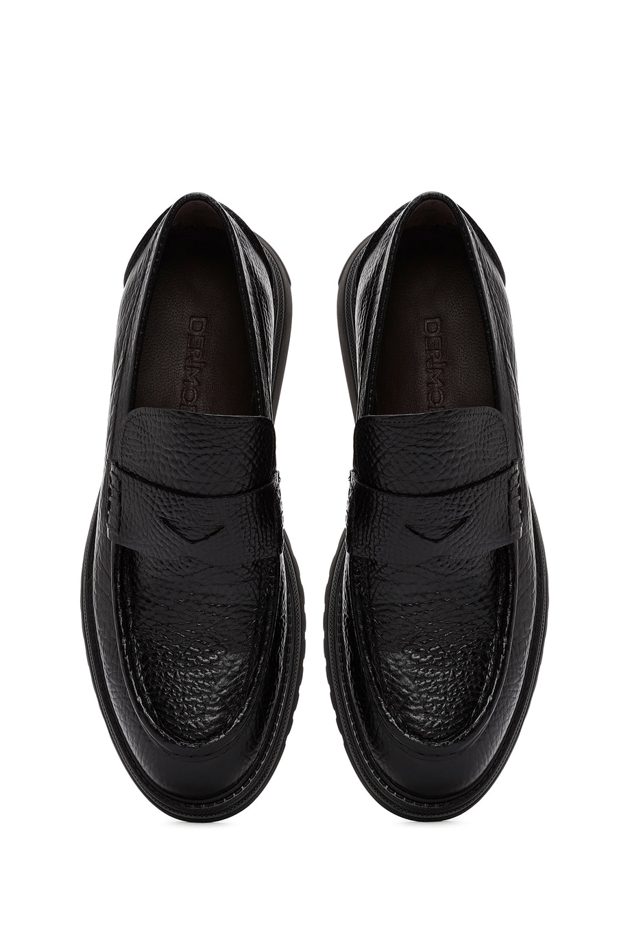 Men's Black Leather Casual Loafer