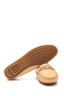 Kadın Bej Deri Loafer | Derimod