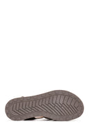Women's Mink Ankle Strap Suede Leather Sandals | Derimod