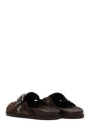 Woman Brown Open-Back Suede Slipper | Derimod