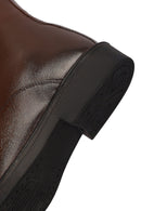 Men's Brown Zippered Leather Casual Boots | Derimod