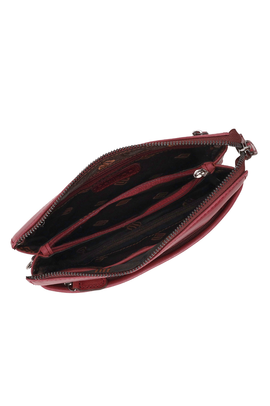 Male Burgundy Leather Handbag