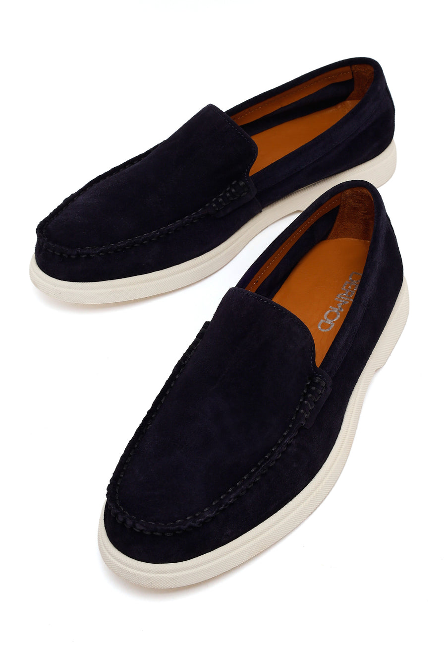 Male Navy Suede Leather Loafer