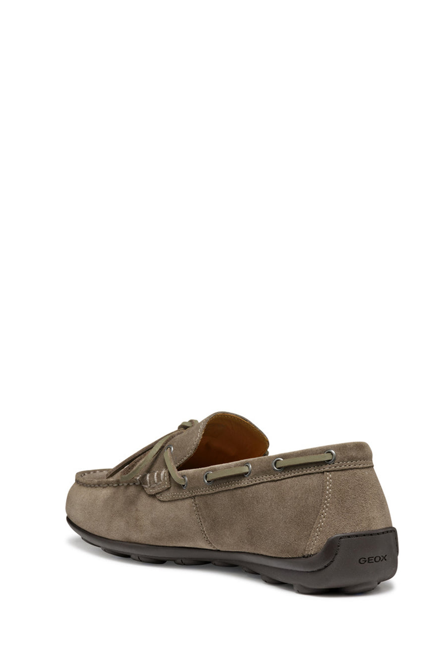 Geox Erkek Gri U Spherica Ec16 B - Suede Süet Deri Casual Loafer