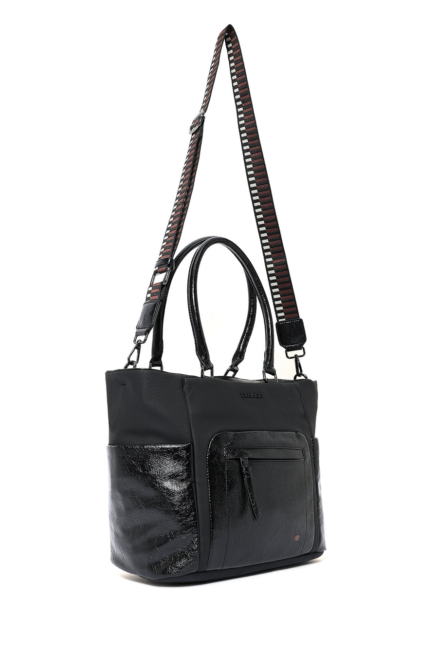 Women's Black Long Strap Shoulder Bag