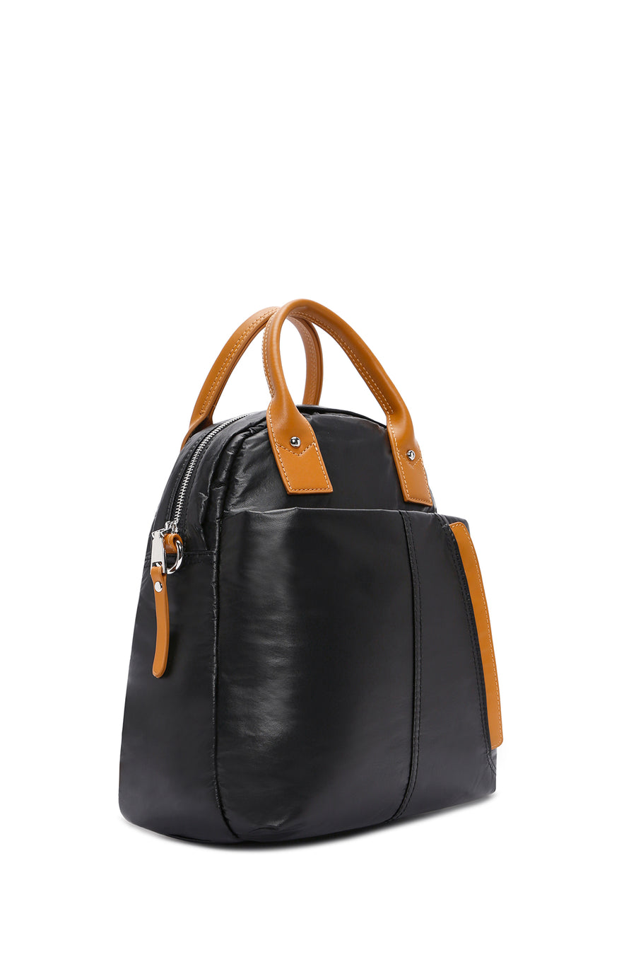 Women's Black Long Strap Backpack