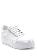 Men's Leather Zipper Detailed Sneaker | Derimod