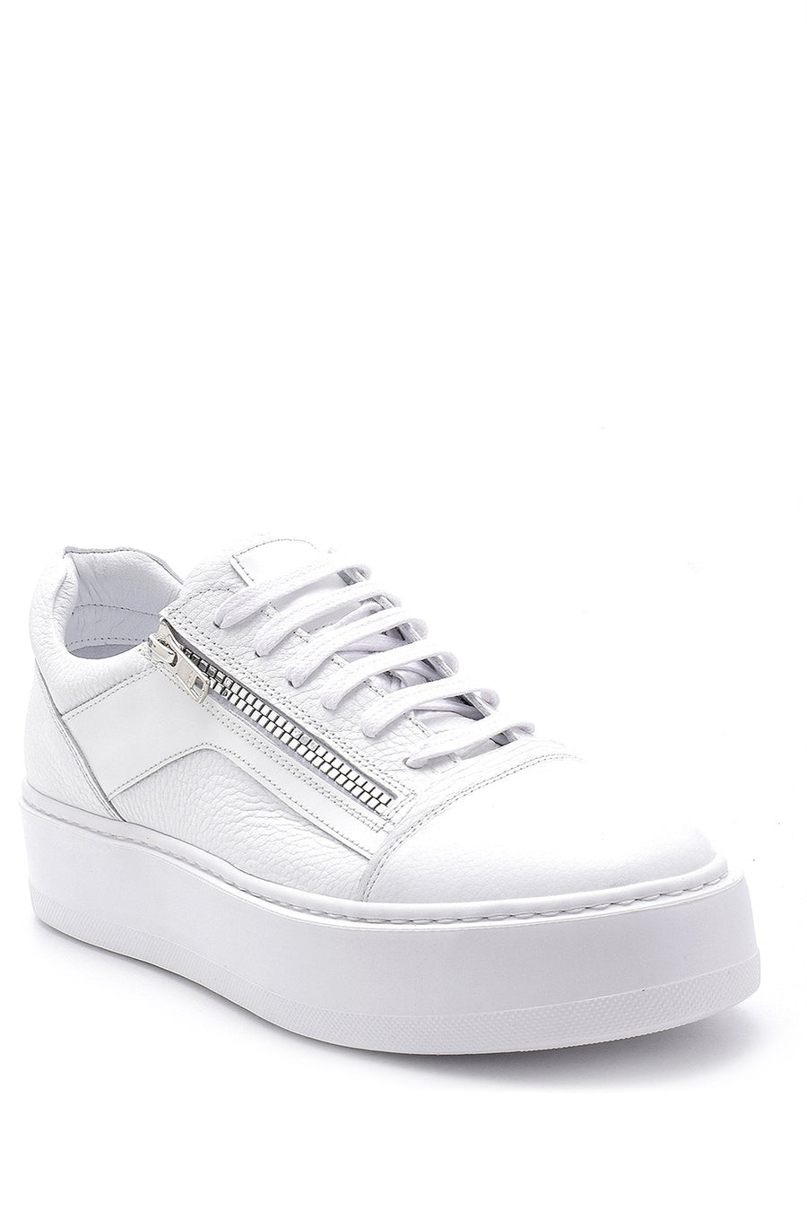 Men's Leather Zipper Detailed Sneaker