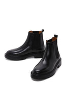 Men's Black Leather Thick Soled Chelsea Boots | Derimod