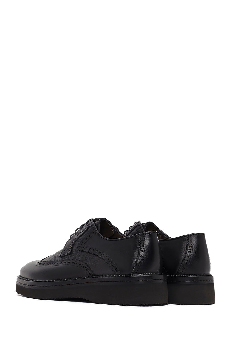 Men's Black Lace Up Leather Casual Shoes