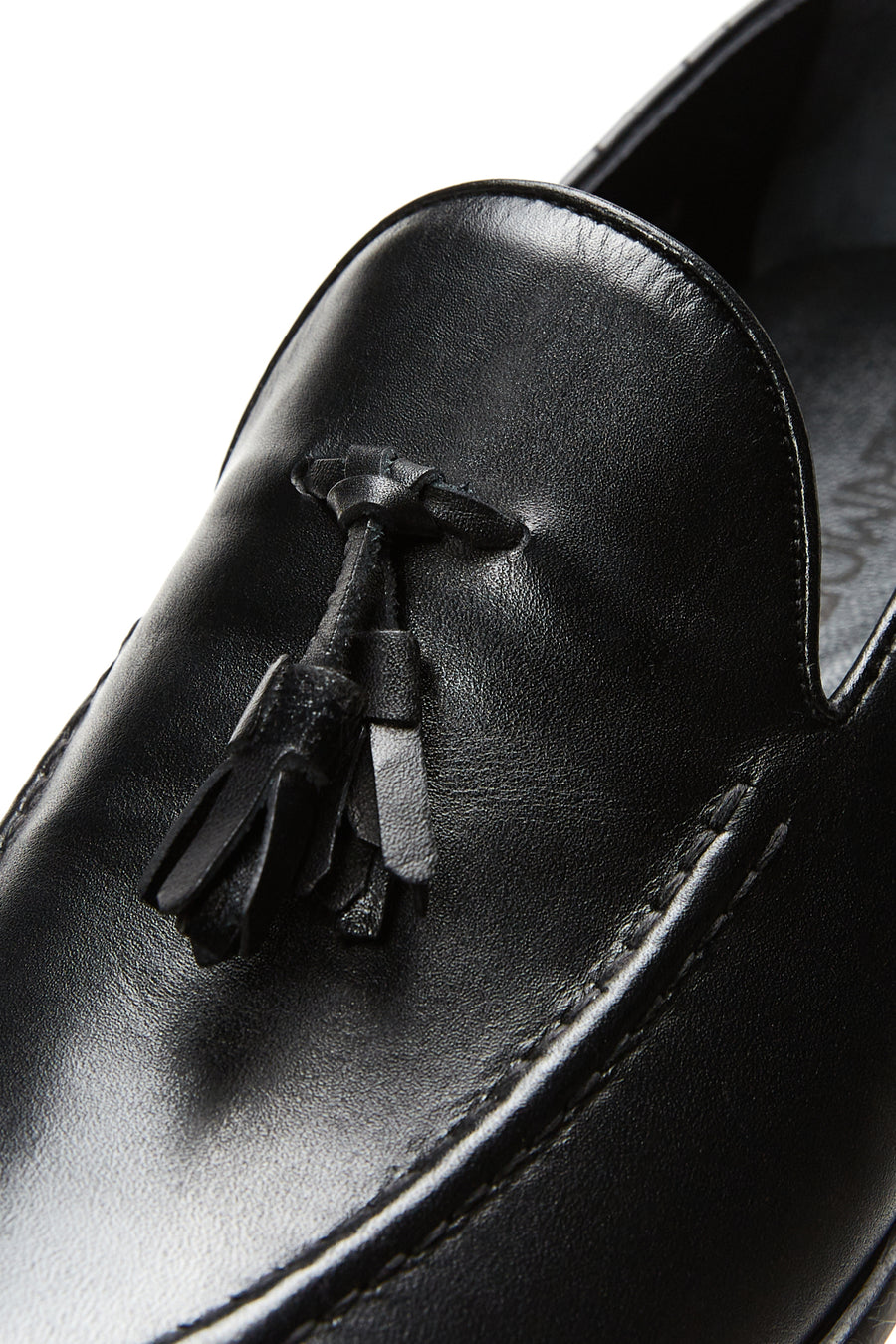 Erkek Deri Örgü Detaylı Klasik Loafer