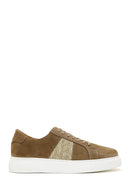 Men's Mink Suede Leather Thick Soled Sneaker | Derimod