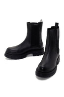 Women's Black Leather Chelsea Boots | Derimod