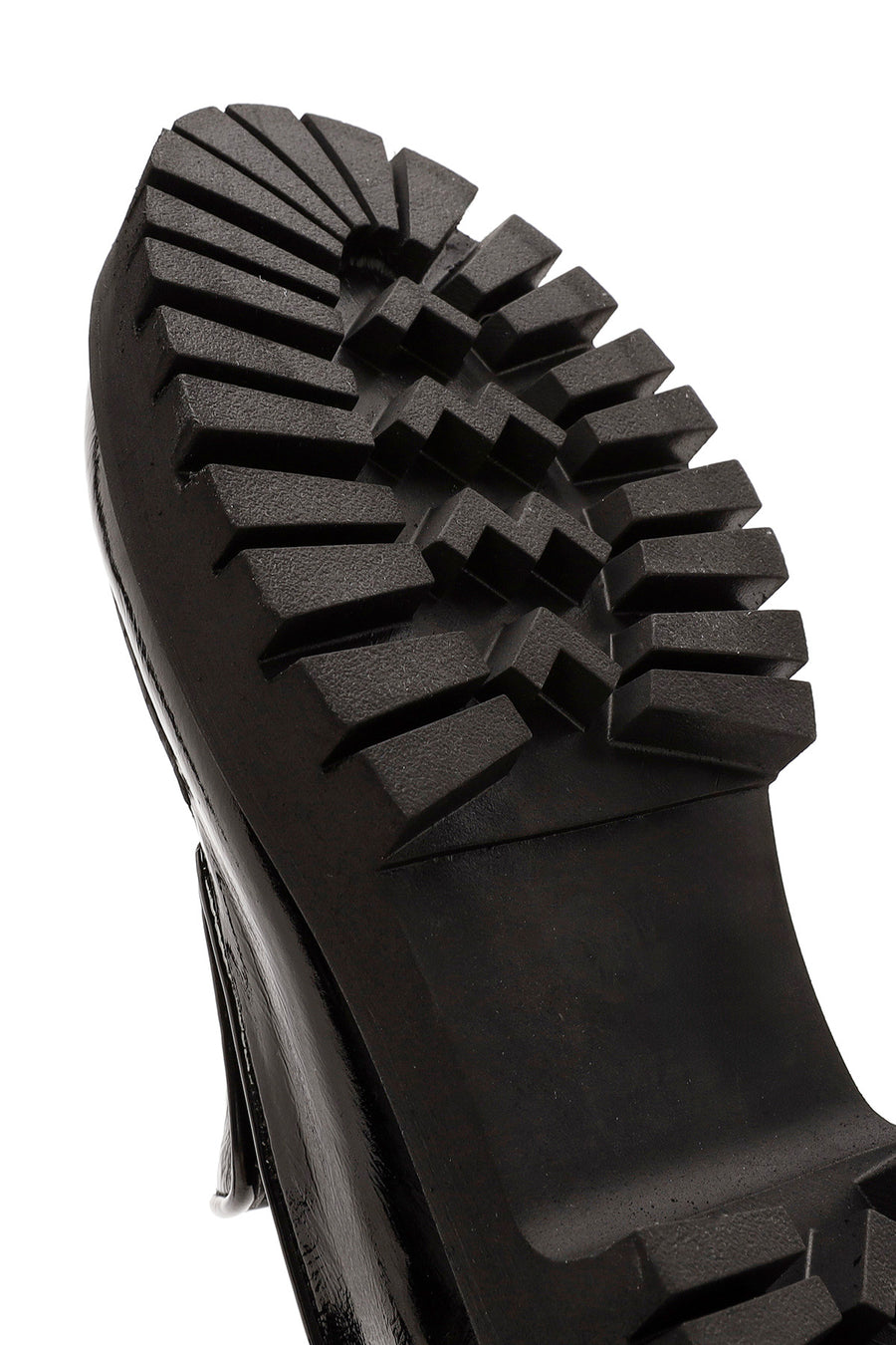 Kadın Siyah Rugan Deri Maskülen Loafer
