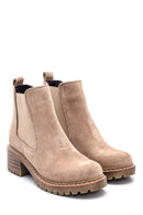 Women's Leather Suede Chelsea Boots | Derimod