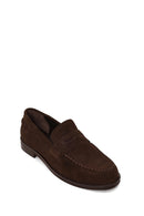 Woman Brown Suede Loafer | Derimod