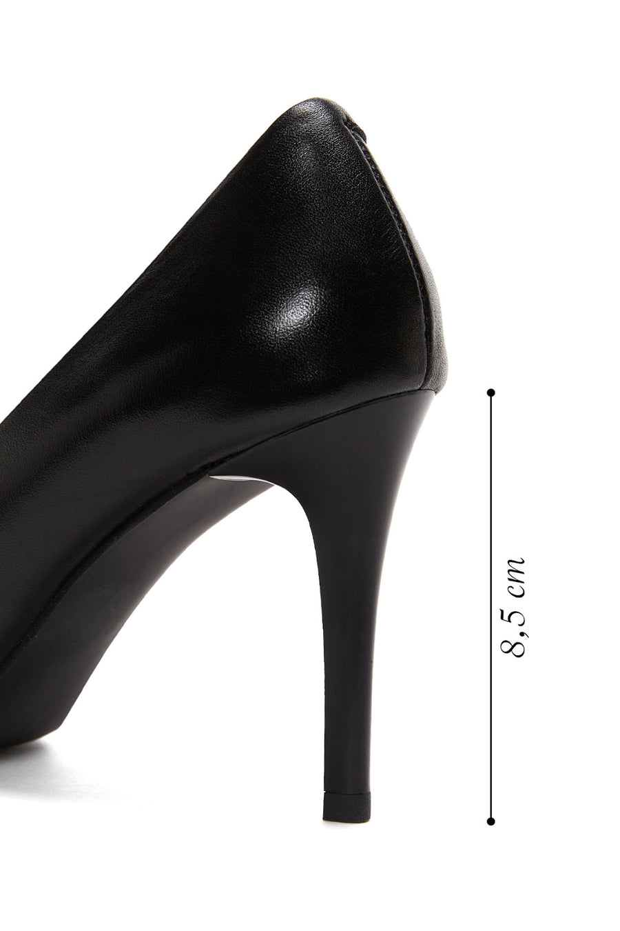 Women's Black Leather Stiletto