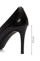 Women's Black High Heel Leather Stiletto | Derimod