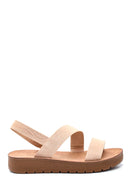 Women's Beige Casual Flat Sandals | Derimod