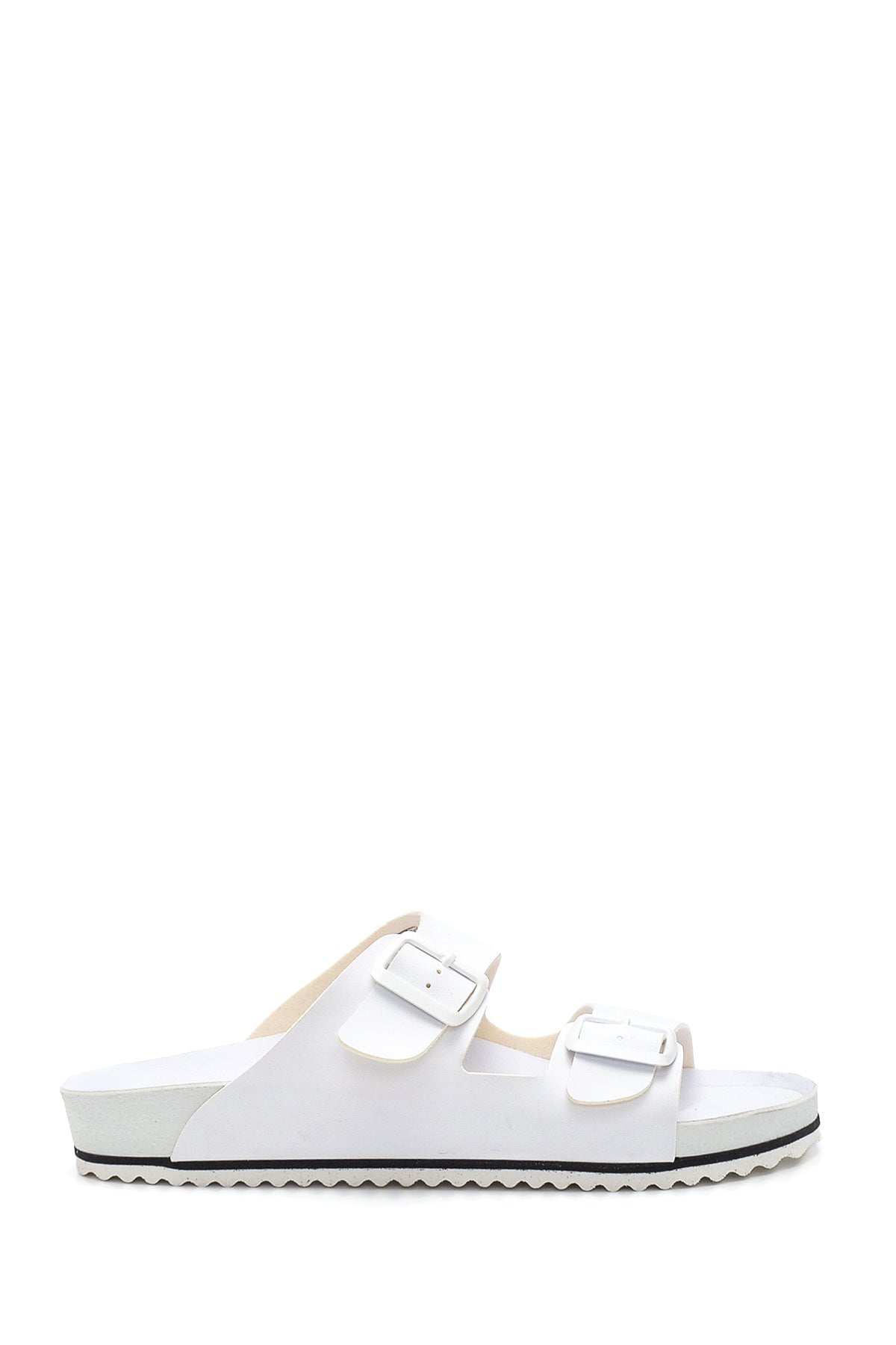 Men's Leather Double Buckle Slippers 22SFD664118 | Derimod