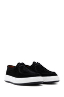 Men's Black Suede Leather Casual Sneaker | Derimod