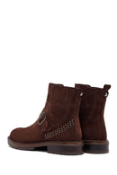 Woman Brown Suede Chelsea Boots | Derimod