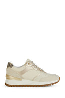 Geox Women's Beige Desya Lace-up Leather Sneaker | Derimod