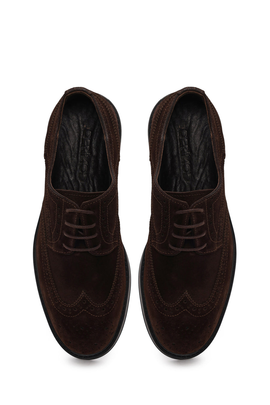 Male Brown Lace-up Suede Casual Shoes