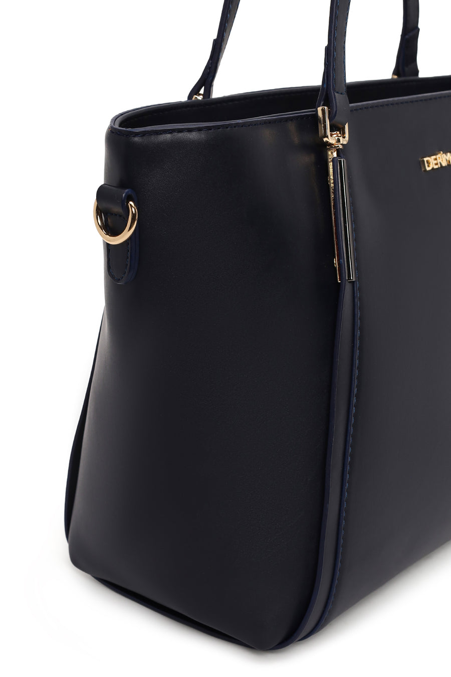 Woman Navy Long-Strap Classic Shoulder Bag