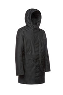 Geox Men's Black Clintford Zippered Hooded Long Coat | Derimod