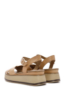 Women's Tan Leather Sandals | Derimod